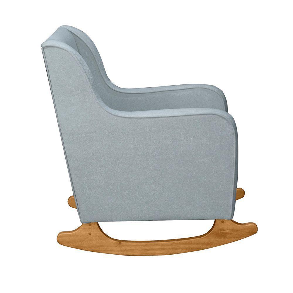 Cadeira De Amamentação Poltrona Balanço áquila C/puff Boucle Cinza - 3