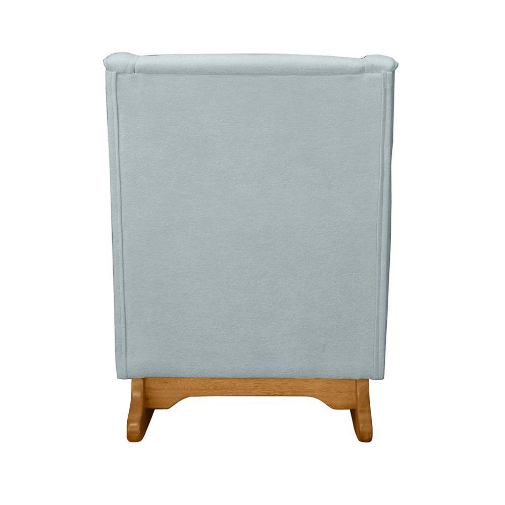 Cadeira De Amamentação Poltrona Balanço áquila C/puff Boucle Cinza - 4