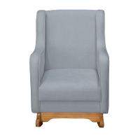 Cadeira De Amamentação Poltrona Balanço áquila C/puff Boucle Cinza - 2