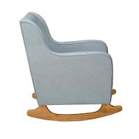 Cadeira De Amamentação Poltrona Balanço áquila C/puff Boucle Cinza - 3