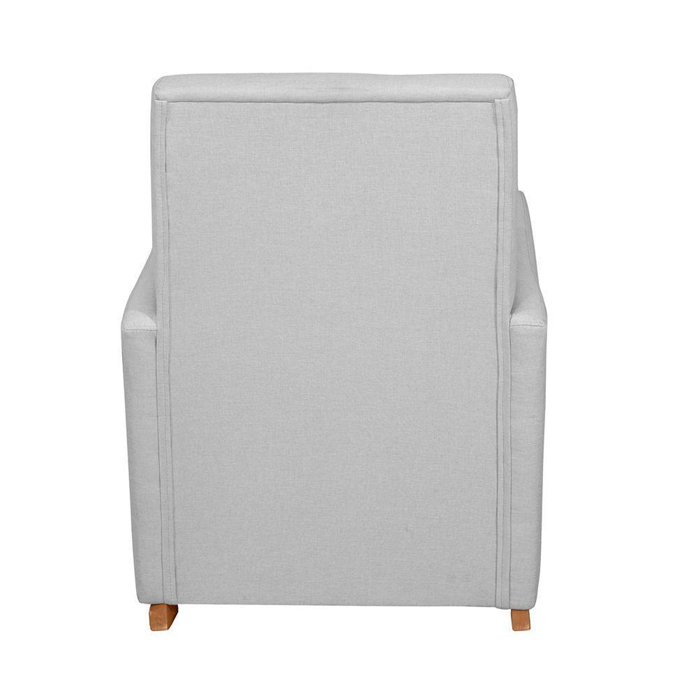 Poltrona Sofá De Amamentação E Balanço Ana C/ Puff - Linho Cinza - Anjo De Casa - 6