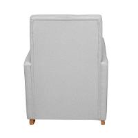 Poltrona Sofá De Amamentação E Balanço Ana C/ Puff - Linho Cinza - Anjo De Casa - 6