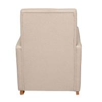 Sofá Cadeira Poltrona De Amamentação E Balanço Ana C/ Puff Linho Bege - Anjo De Casa - 6