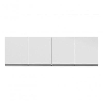 Armário Aéreo Gabinete Multiuso Andreia 160cm Ajl Móveis Cor Preto