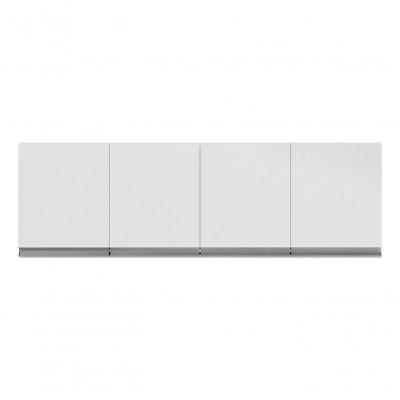 Ajl Armário Aéreo Gabinete Multiuso Andreia 160cm Ajl Cor Cinza-escuro