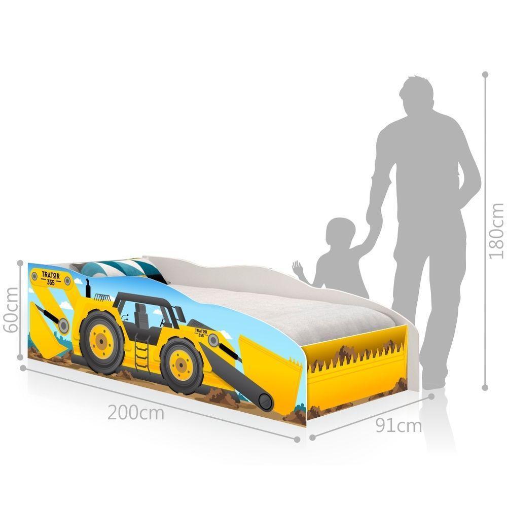 Cama Juvenil Escavadeira Com Colchão - 4