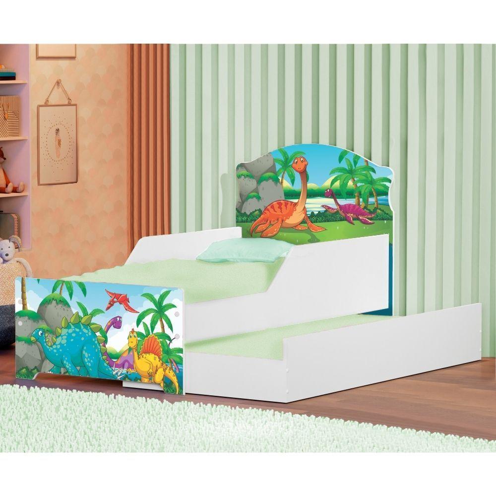 Mini Cama Infantil Com Auxiliar Pop Dinos Amigos - 1
