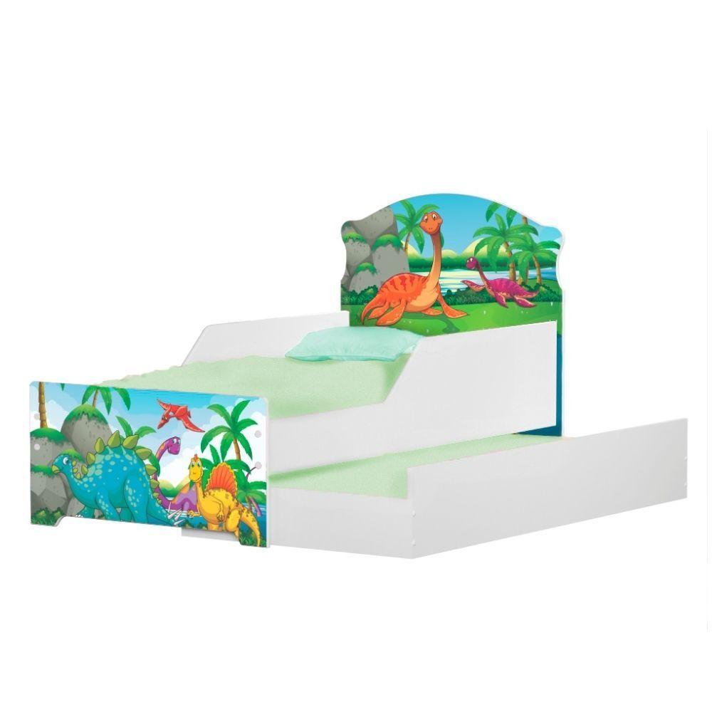 Mini Cama Infantil Com Auxiliar Pop Dinos Amigos - 3