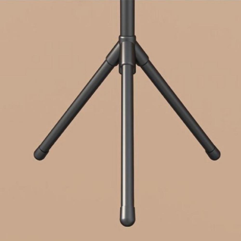 Cabideiro Portátil 9 Ganchos Pendurador Roupas Casaco Chapéu Boné Mancebo Desmontável Casa Banheiro Closet Arara Preta - 5