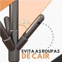 Cabideiro Portátil 9 Ganchos Pendurador Roupas Casaco Chapéu Boné Mancebo Desmontável Casa Banheiro Closet Arara Preta - 3