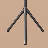 Cabideiro Portátil 9 Ganchos Pendurador Roupas Casaco Chapéu Boné Mancebo Desmontável Casa Banheiro Closet Arara Preta - 5