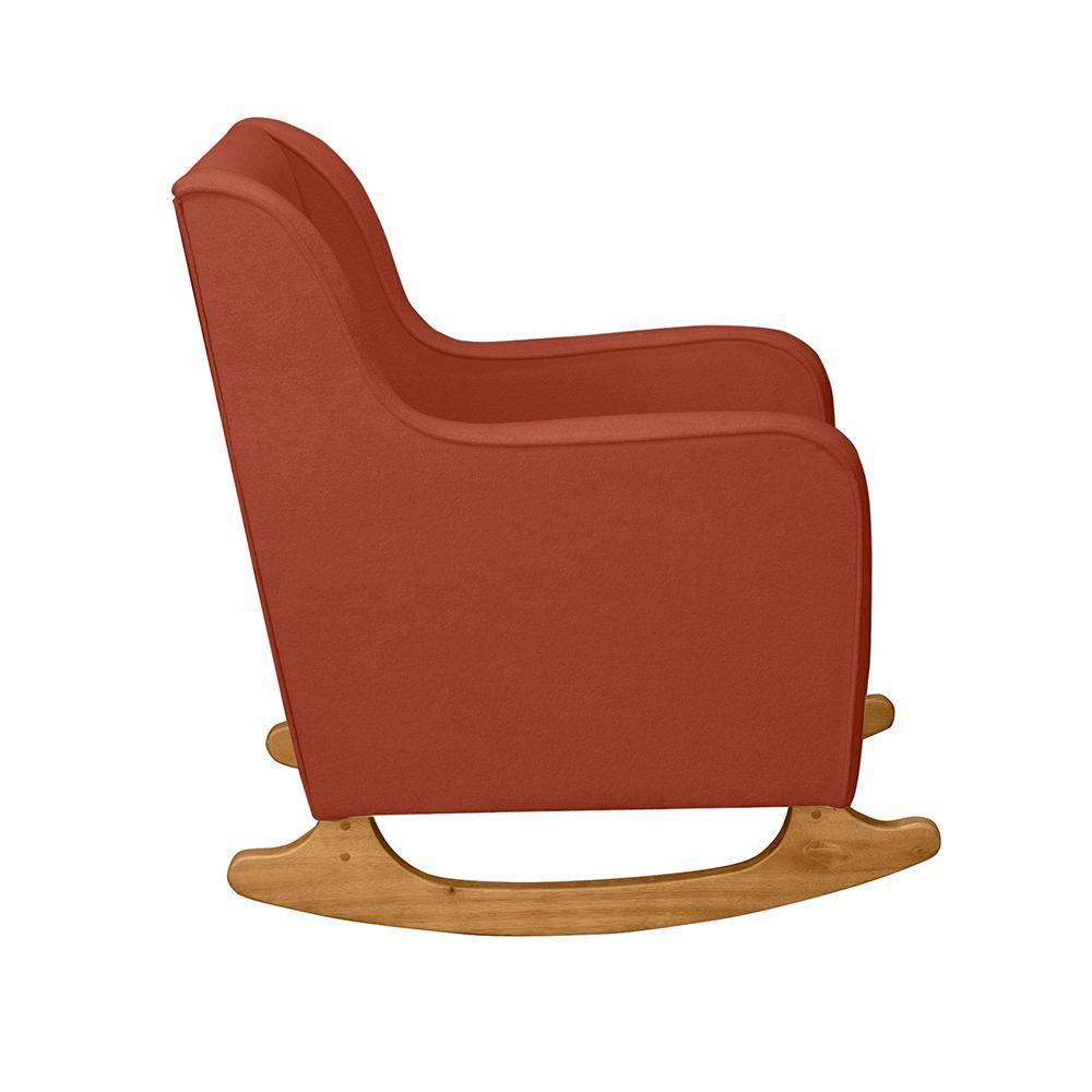 Sofá Cadeira De Amamentação Poltrona Balanço áquila C/puff Boucle Terra Cota - 3