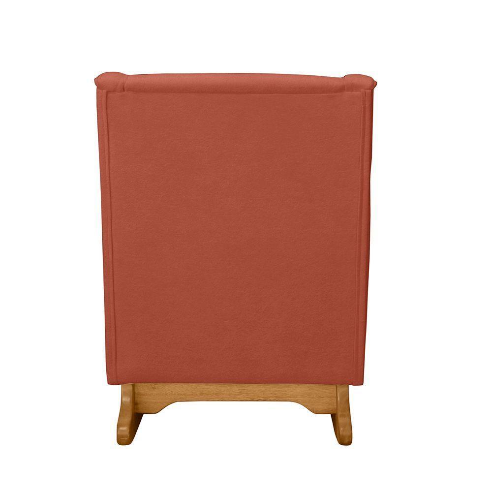 Sofá Cadeira De Amamentação Poltrona Balanço áquila C/puff Boucle Terra Cota - 4