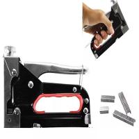 Kit Grampeador Pinador De Tapeceiro Profissional Maleta Kit Completo 4 A 14mm 300 Grampos Pregos Estofado Madeira - 7