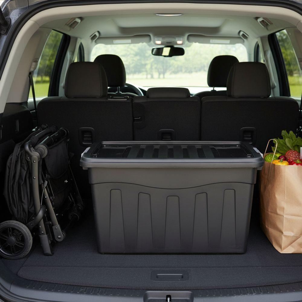 Caixa Organizadora Extreme Gigante 53 Litros Rodinhas Profissional Container Multiuso Grande Carrinho Mudança Roupas Bri - 6