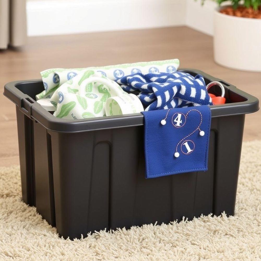 Caixa Organizadora Extreme Gigante 53 Litros Rodinhas Profissional Container Multiuso Grande Carrinho Mudança Roupas Bri - 7