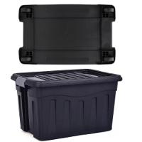 Caixa Organizadora Extreme Gigante 53 Litros Rodinhas Profissional Container Multiuso Grande Carrinho Mudança Roupas Bri - 8