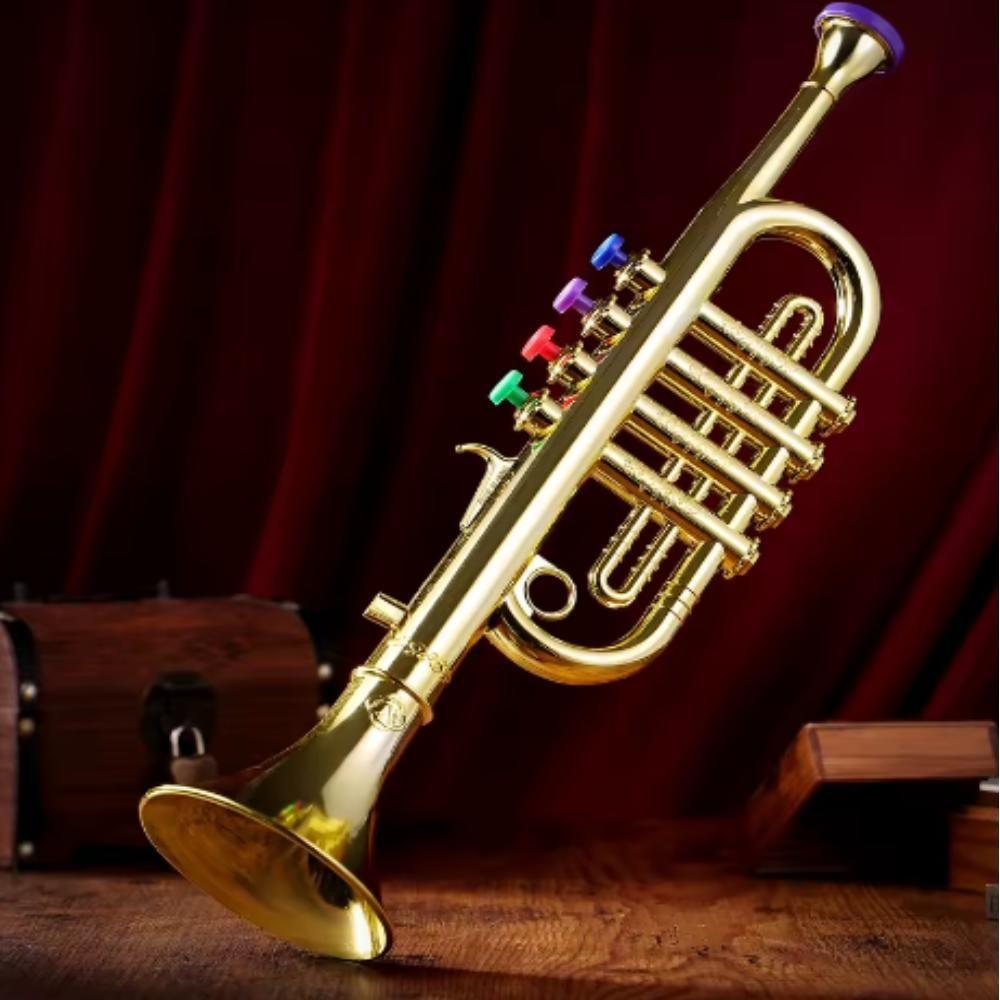 Trompete Infantil Flauta Saxofone Mini Instrumento Musical Clarinete Jazz Music Sax Brinquedo Crianças - 2