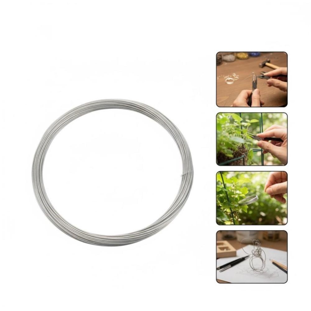 Rolo Arame Galvanizado N°22 Fio Cerca Liso Fino 1kg 325m Zincado Bijuteria Artesanato Casa Flexível - 1