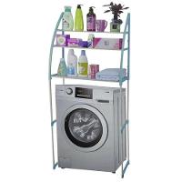 Rack Portatil Organizador 3 Prateleiras Lavanderia Banheiro Utilidades Maquina Lavar Casa Azul - 4