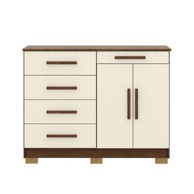 Cômoda Sapateira Armario Multiuso Sirius Imbuia Champanhe - Mabe Magazine