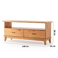 Kit Rack Para Tv De 55" E Aparador Para Sala 100% Madeira Lídia Carvalho - 7