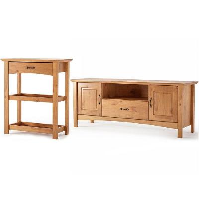 Kit Rack Para Tv De Até 60" E Aparador 100% Madeira Belinda Carvalho