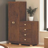 Cômoda Roupeiro Guarda-roupas 2 Portas 4 Gavetas Cristal Imbuia - Mabe Magazine - 1