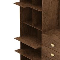 Cômoda Roupeiro Guarda-roupas 2 Portas 4 Gavetas Cristal Imbuia - Mabe Magazine - 5