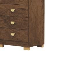 Cômoda Roupeiro Guarda-roupas 2 Portas 4 Gavetas Cristal Imbuia - Mabe Magazine - 7