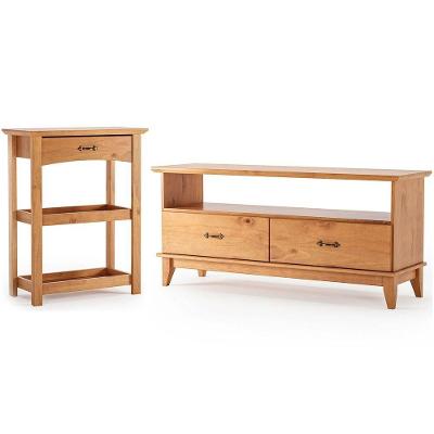 Rack Para Tv De Até 55" E Aparador Para Sala 100% Madeira Lisboa Carvalho