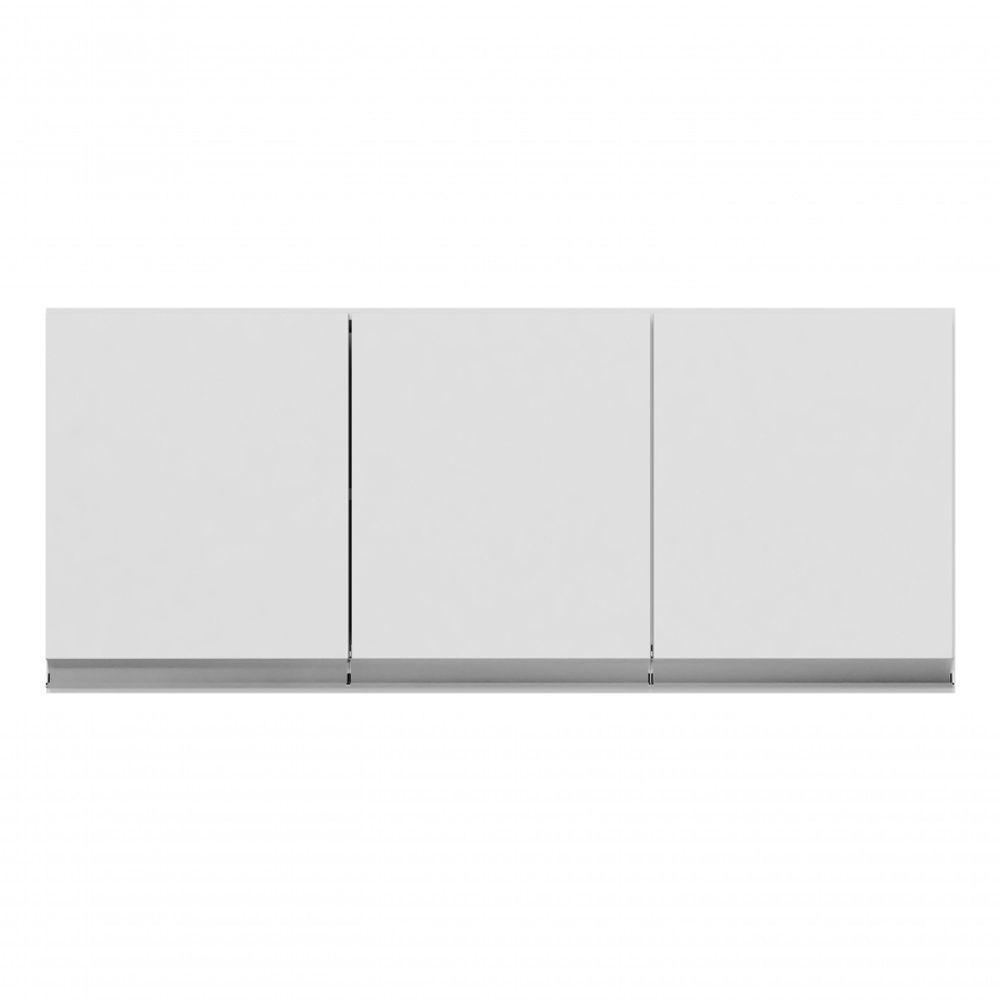 - Armário Aéreo P/ Cozinha Andreia 120cm C/3 Portas Cor Branco - 1