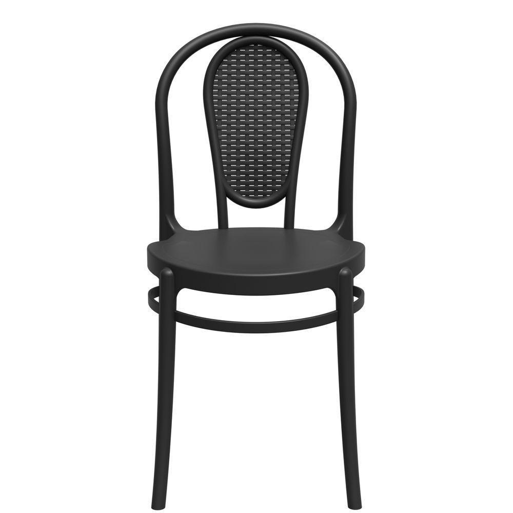 Cadeira Jardim Retro Rattan De Polipropileno – Tk Preto - 2