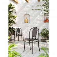 Cadeira Jardim Retro Rattan De Polipropileno – Tk Preto - 4