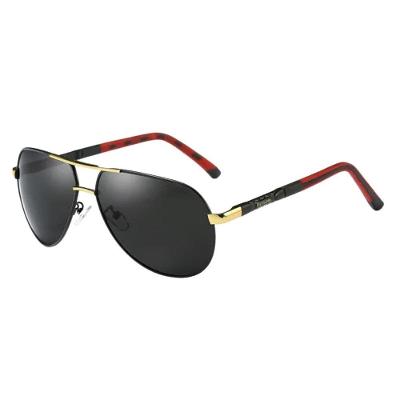 Óculos De Sol Clássico Piloto Anti-reflexo Revestimento Lente Liga Preto
