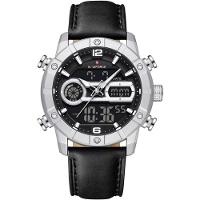 Relógio Digital Masculino Multifuncional Luminoso Esportivo à Prova Dágua Prata - 1