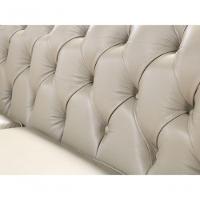 Sofá Chesterfield De Couro 3 Lugares Avelã - Mempra - 8