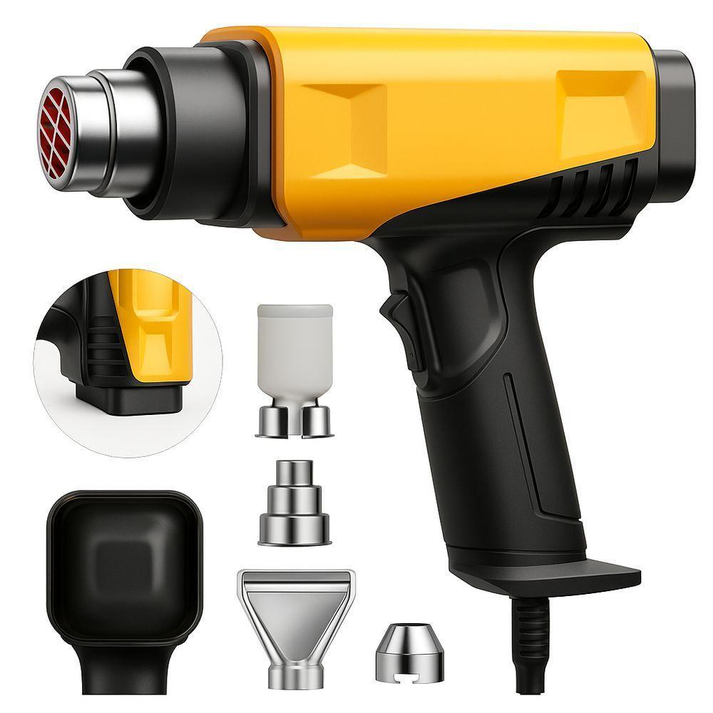 Pistola De Ar Quente Digital 127v Amarela – Potência, Precisão E Versatilidade Profissional - 1