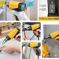 Pistola De Ar Quente Digital 127v Amarela – Potência, Precisão E Versatilidade Profissional - 3