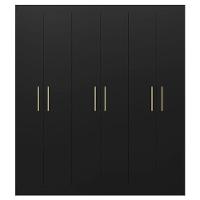 Guarda Roupa Casal Ipê 6 Portas Preto Fosco - Kits Paraná - 2