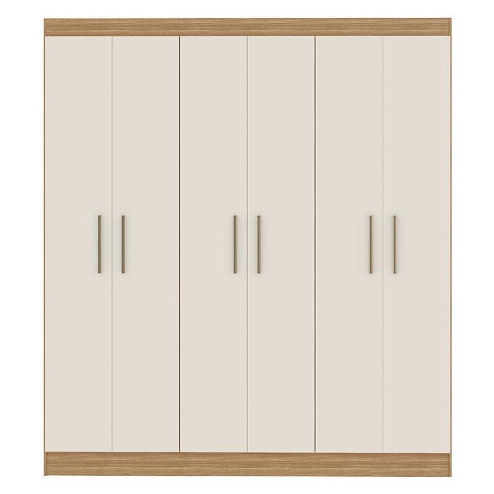 Guarda Roupa Casal Ipé 6 Portas Freijó Off White Fosco - Kits Paraná - 2