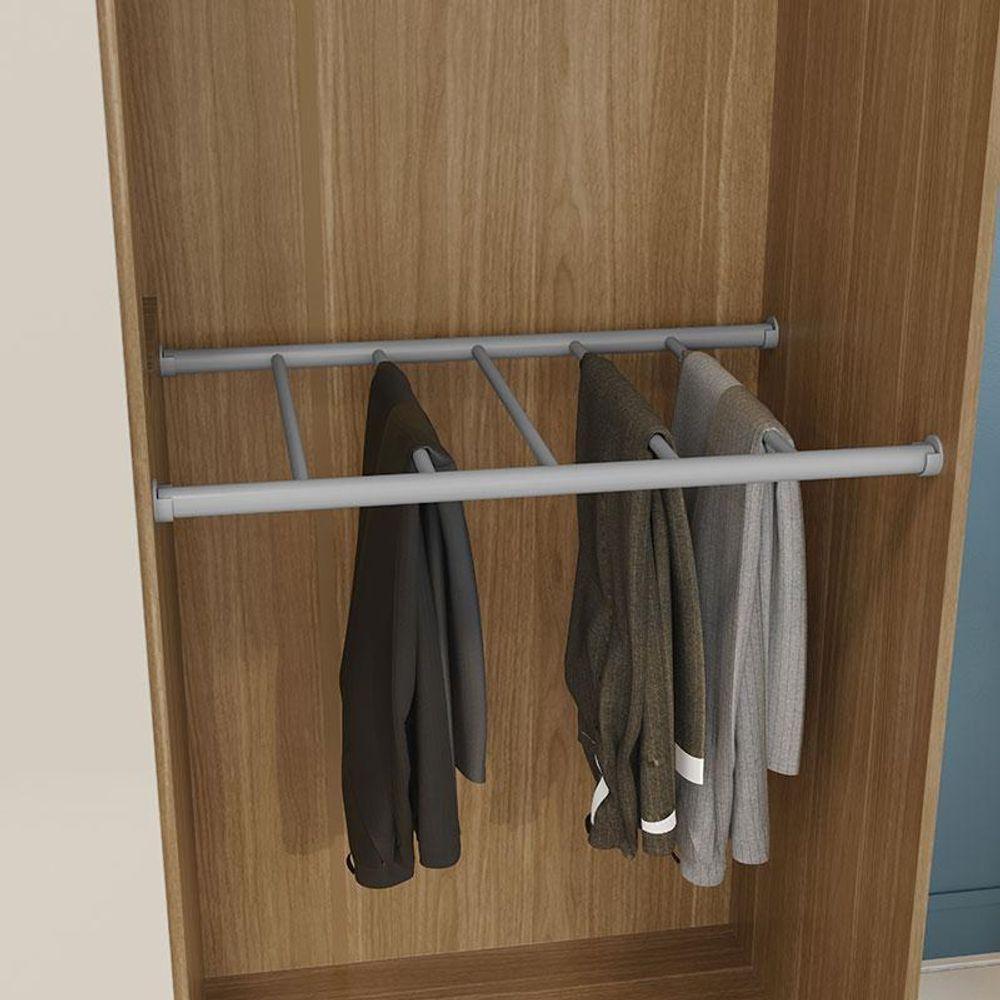 Guarda Roupa Casal Ipé 6 Portas Freijó Off White Fosco - Kits Paraná - 6