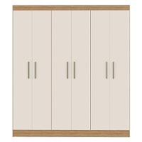 Guarda Roupa Casal Ipé 6 Portas Freijó Off White Fosco - Kits Paraná - 2