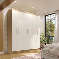 Guarda Roupa Casal Ipé 6 Portas Freijó Off White Fosco - Kits Paraná - 7