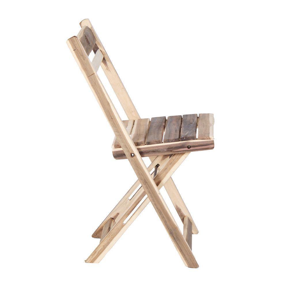 Kit 10 Cadeiras Dobrável Em Madeira Maciça Ypê Conforto E Estilo Para Uso Externo Natural - 3
