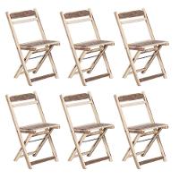 Kit 6 Cadeiras Dobrável 100% Madeira Maciça Ypê Ideal Para áreas Externas E Internas Natural - 1