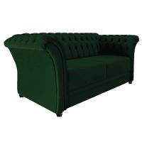 Sofá Recamier Divã Chesterfield 200cm Sofia Suede Verde Capitonê- Mabe Magazine - 3