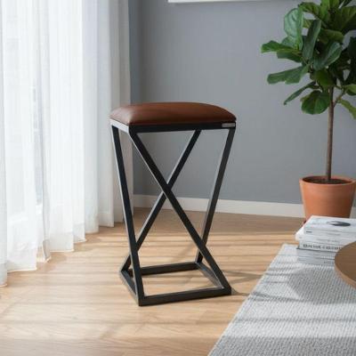 Banqueta Moderna Estilo Industrial Em Z Com 50 Cm Altura Marrom