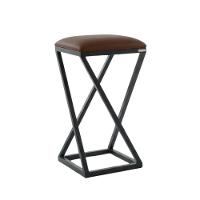 Banqueta Moderna Estilo Industrial Em Z Com 50 Cm Altura Marrom - 2