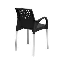 Cadeira Jardim Gourmet Deluxe De Polipropileno - Tk Preta - 3